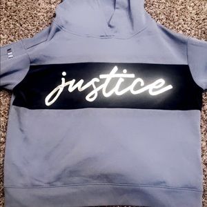 Justice navy/baby blue hoodie